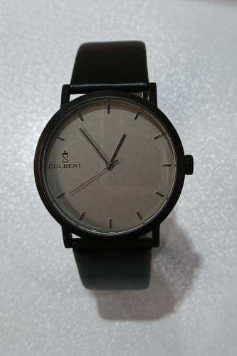 ساعت بند چرمی مشکی