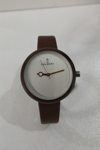 ساعت بند چرمی قهوهای