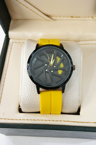 ساعت بند رابر رینگی زرد