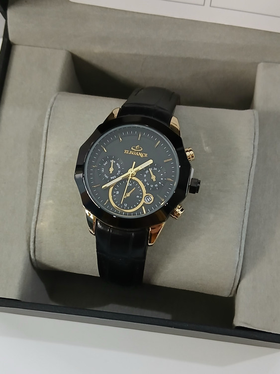 ساعت چرمی مشکی